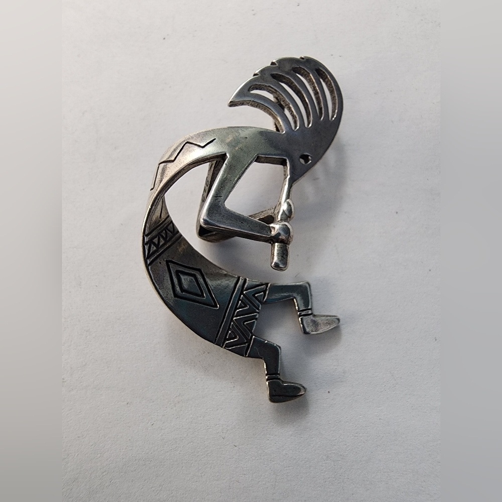 Vintage Native American Sterling Silver Kokopelli Pendant